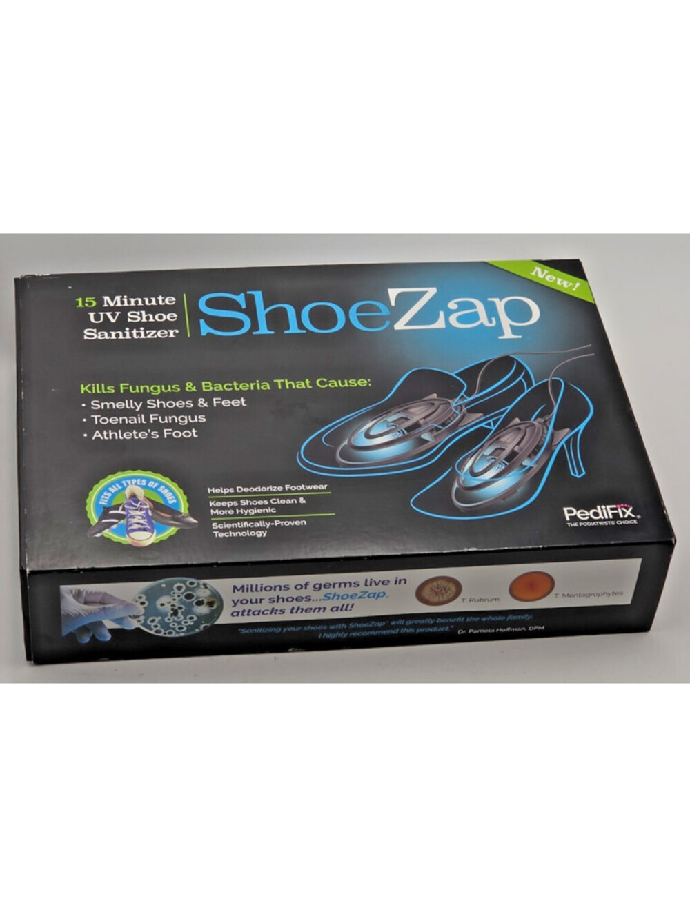 PediFix ShoeZap P3410 UV Shoe Sanitizer 15 Minute Complete Kit Tested
